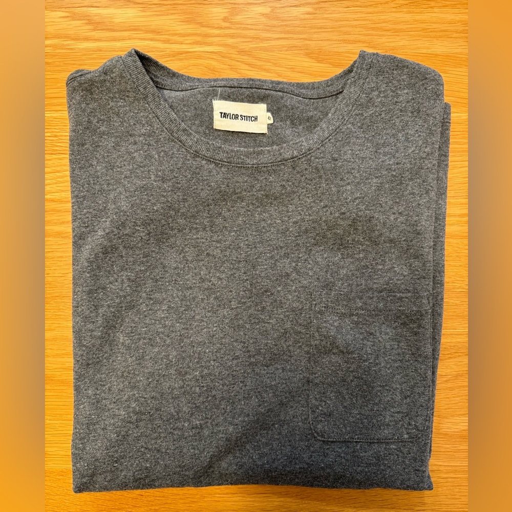 Taylor Stitch Heavy Bag Tee L 42 Gray